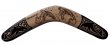 40cm Burned Wood Boomerang Carved, 200pc/case, MOQ-4